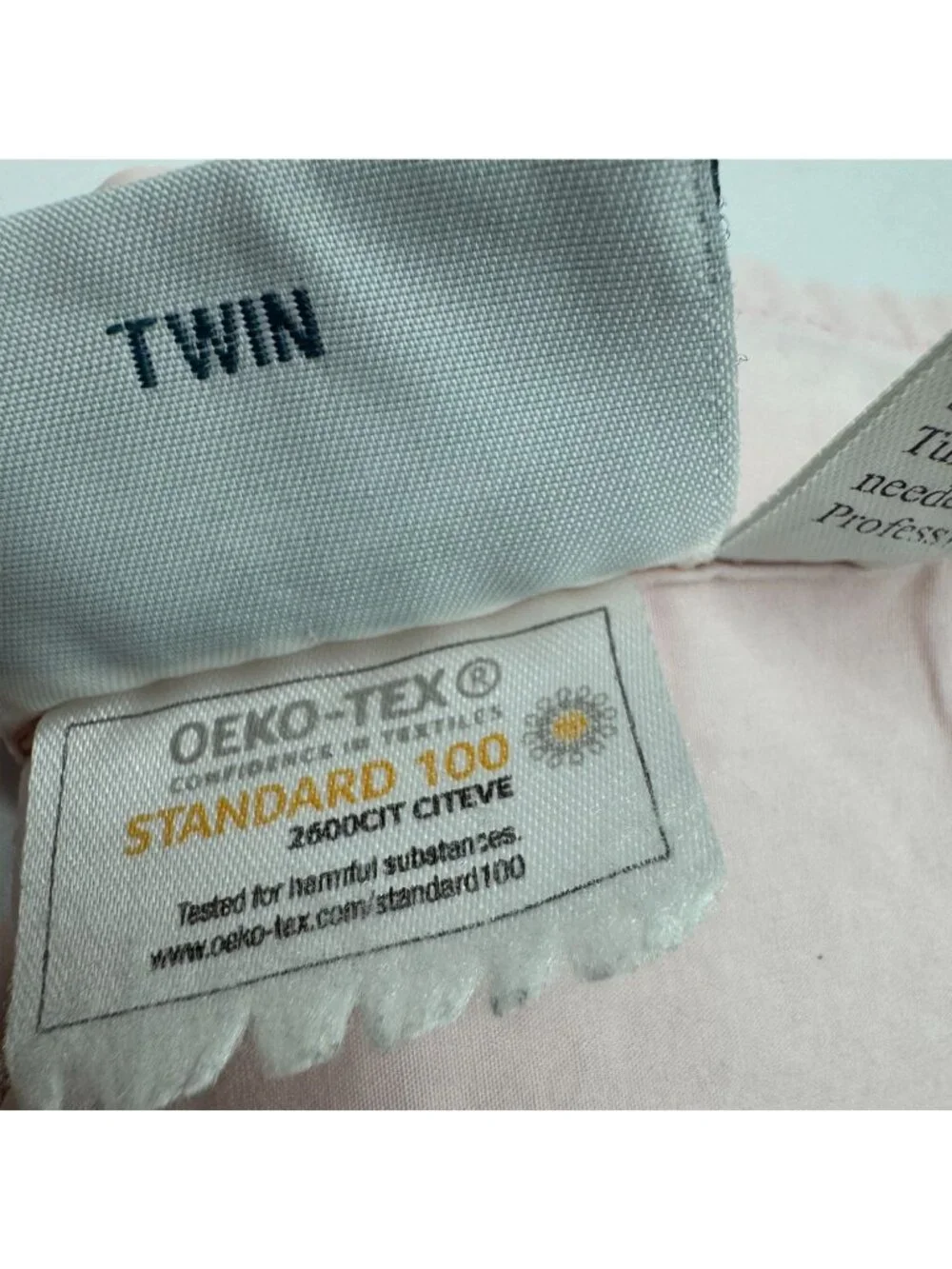 Cuddledown Light Pink 100% Organic Cotton Twin Flat Sheet Classic Bedding